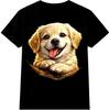 Golden Retriever Puppy T Shirt Cute Dog Graphic Tee Pet Lover Casual Top