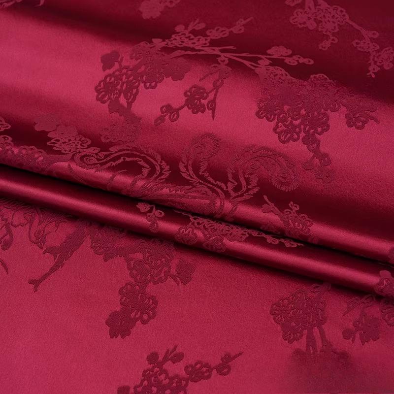 Wide 150cm Acetate Satin Jacquard Fabric Chinese Style Glossy Silk Jacquard Cloth For DIY Sewing Dress Shirt Apparel Cheongsam