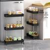 Multi-Layer Floor-Standing Trolley: Kitchen, Living Room, Bath Storage Rack