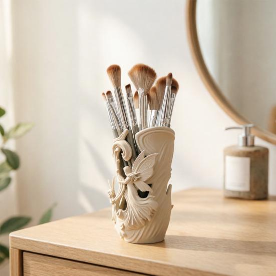 3D Printed Pen Holder for Desk, Pencil Organizer & Makeup Brush Holder, Office Decor and Desk Accessories, Perfect Office Organization, Teacher