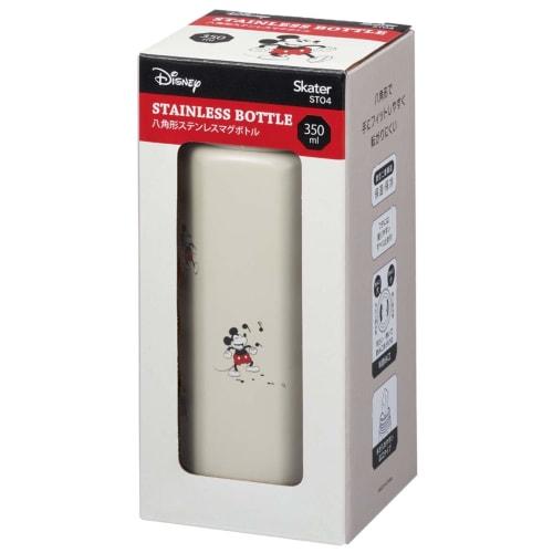 Skater Stainless Steel Mug Bottle 350ml Easy To Hold Octagonal Thermal/Cold Water Bottle Disney Mickey Mouse STO4-A