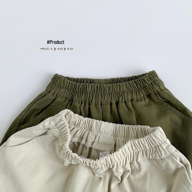 Spring 2025 Children's Cotton Cargo Pants - Trendy, Casual Style for Boys & Girls. Toddler & Baby Japanese-Korean Design.