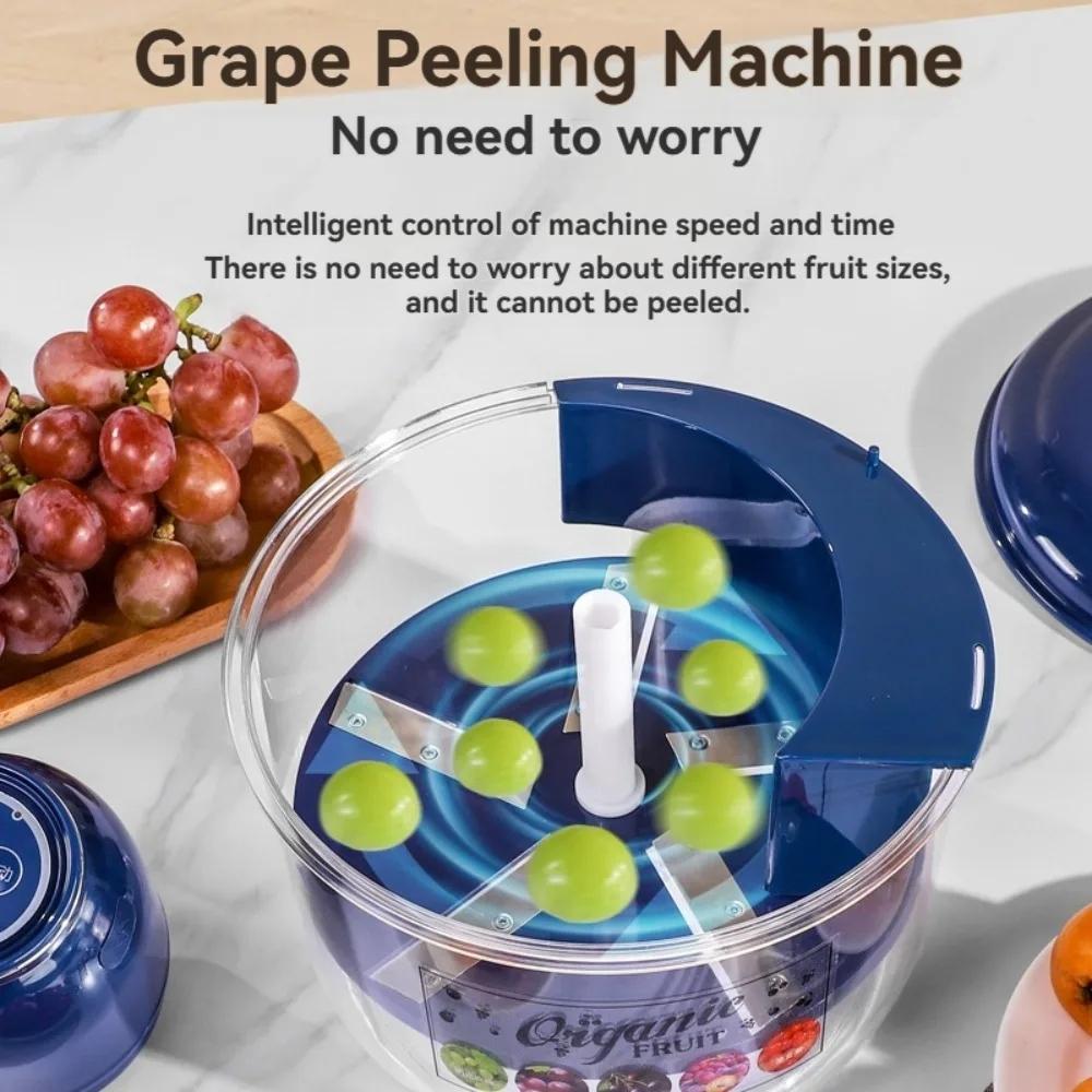 Automatic Fruit Peeler Machine Wireless Portable Fast Easy Plum Peach Grape Peeler for Kitchen