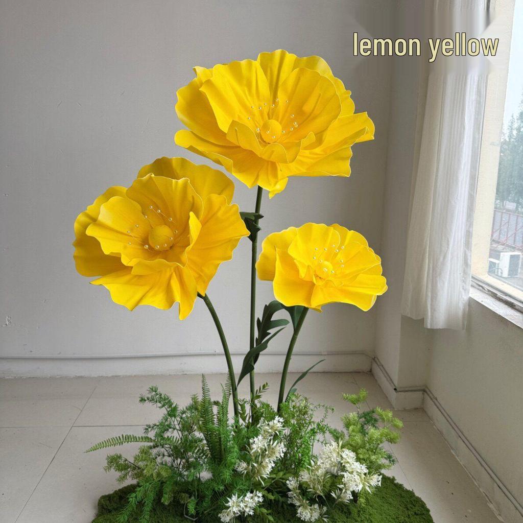 Large Foam Paper Flower Stands for Wedding, Event, or Window Display Decor