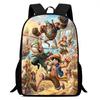 15 Inch Cartoon One Piece Mochila Backpack, Light Weight Unisex School Backpack for Boys Girls Age 6-10 Casual Travel Daypack