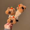 Flocking Capybara Hair Ring Kawaii Barrettes Hair Accessories Plush Claw Clip  Party