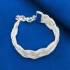 925 sterling silver 8-inch exquisite woven bracelet for men and women, fashionable wedding party jewelry accessories