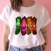 2023 New Women T-Shirt Kimetsu No Yaiba Demon Slayer Top Female T Shirt Harajuku Streetwear O-Neck Casual Ladies Tees Clothing