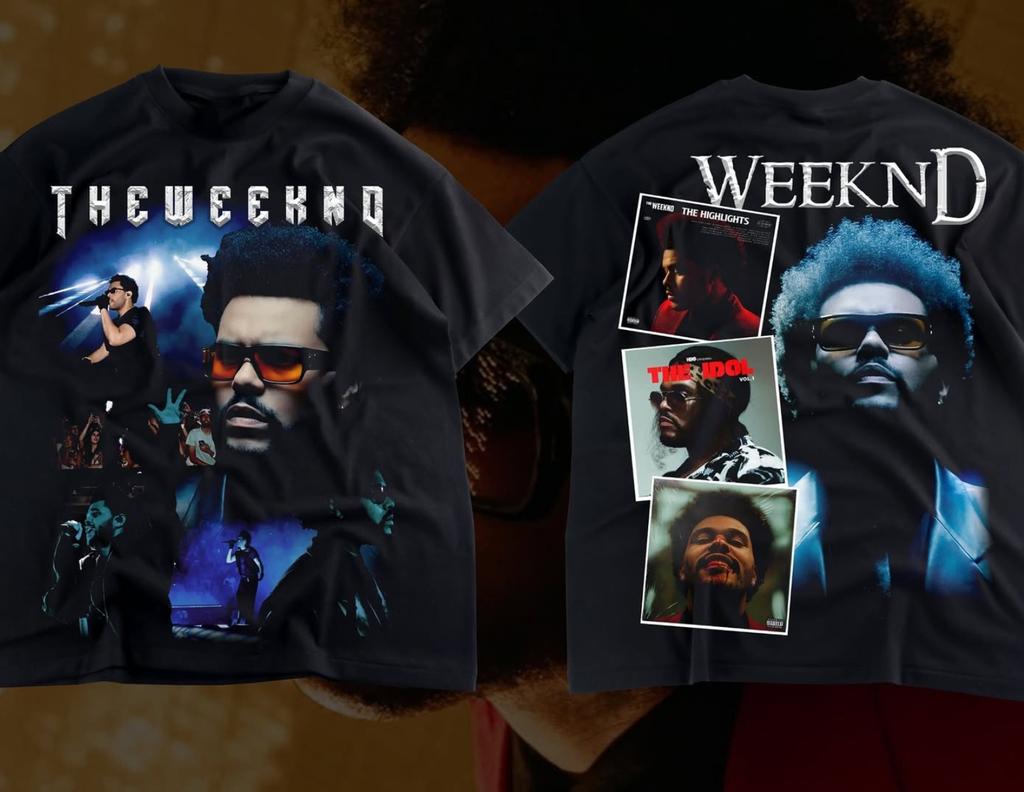 High Quality Harajuku Trendy Tops The Weeknd Men Oversized Printed T-Shirt Streetwear Heavy Cotton Oversized Y2k Male Clothing