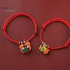 Cat Collar Pet Vibrant Color Adjustable Friendly to Skin Wear Resistant Ultra-Light Dress Dog Up Polyester Chinese New Year Lucky Red Pendant