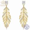 WUIHA Vintage 925 Sterling Silver Round Cut VVS1 D Color Real GRA Moissanite Diamonds Gemstone Drop Dangle Earrings Fine Jewelry