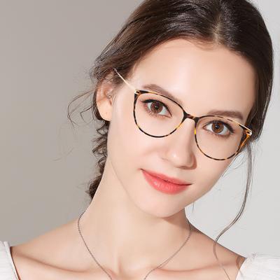 87135 Glasses Frame, Cat Eye Round Frame Anti-Blue Light Glasses Frame, The Lens Can Be Equipped With Myopia Glasses Glasses Frame.