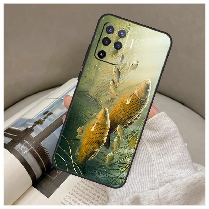 Chub Carp Fish Case For Oppo A16 A76 A96 A60 A98 A58 A78 A18 A38 A80 A40 A77 A57 A17 A74 A54 A94 A15 A5 Pro