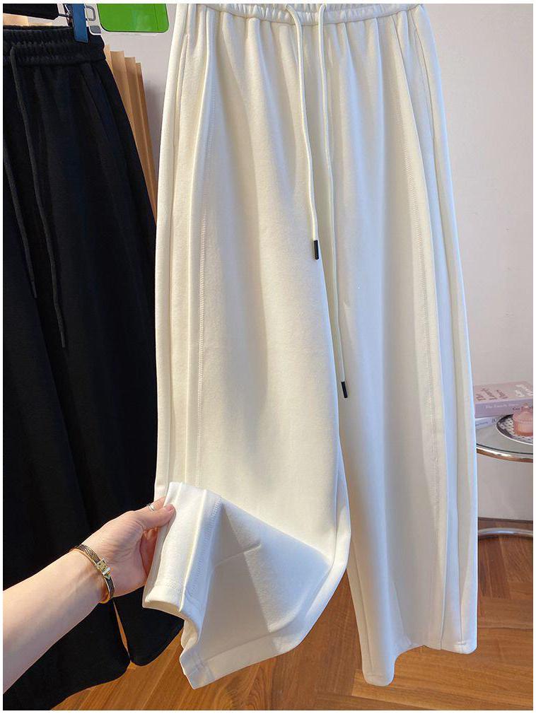 Versatile High-Waist Wide-Leg Drawstring Pants for Women - Slimming, Loose, Casual, Spring 2026 Collection