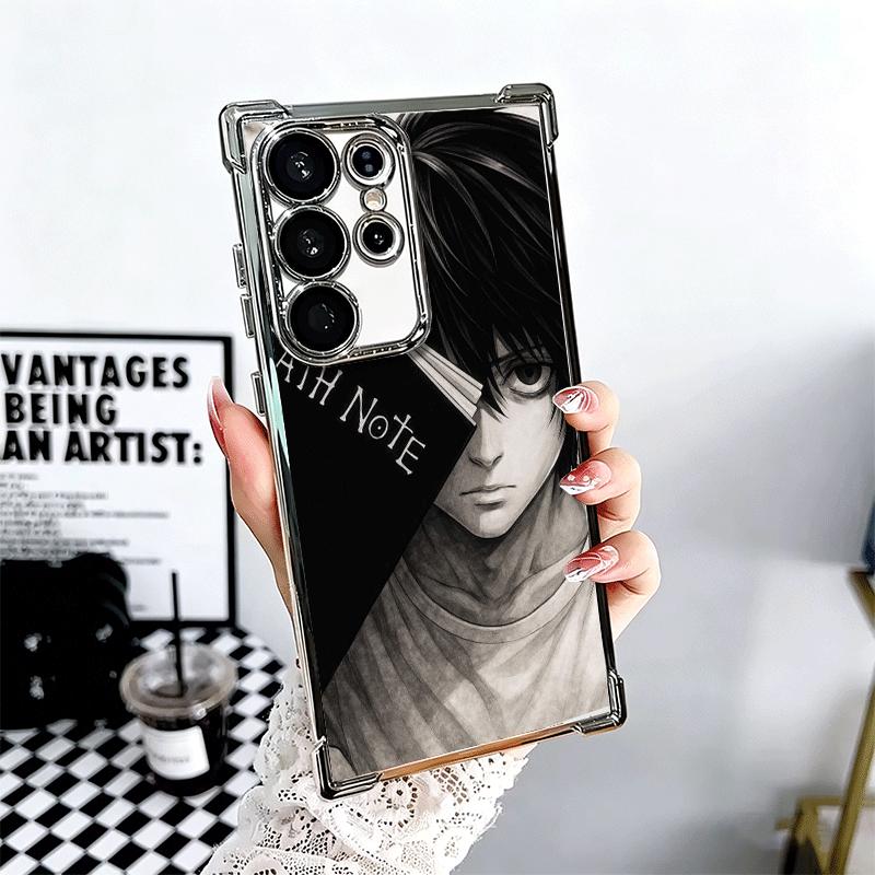 N-Notes D-Deaths L Lawliet Soft Phone Case For Samsung Galaxy S26 Ultra S25 Edge S24 FE S23 Plus S22 S21 + S20 Plating Anti-Fall
