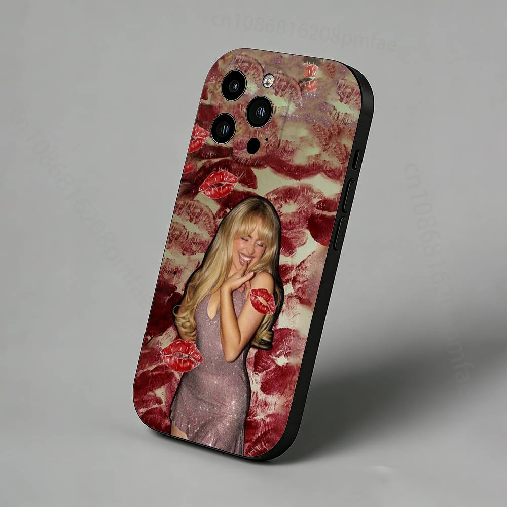 

Singer S-Sabrina Carpenter Slim Back Phone Case for iPhone 17,16,15,14,13,12,11 Pro,Max,Plus,X,XS,XR,SE,Mini Protective Cover iPhone15plus
