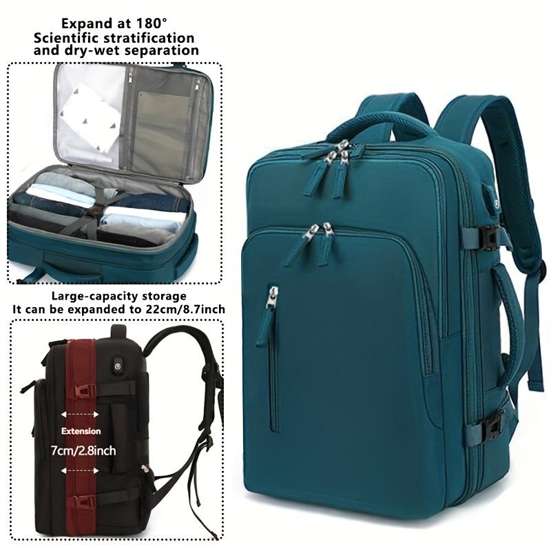 Travel Backpack for Women Men, 15.6 Inch Laptop Backpack Carry On Flight Approved Large Capacity Weekender Overnight Bag, Waterp