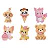 6Pcs Acrylic Cupcake Animals Fridge Stickers Diamond Art Magnets Decals Diamond Painting Fridge Magnet for Fridge Whiteboards