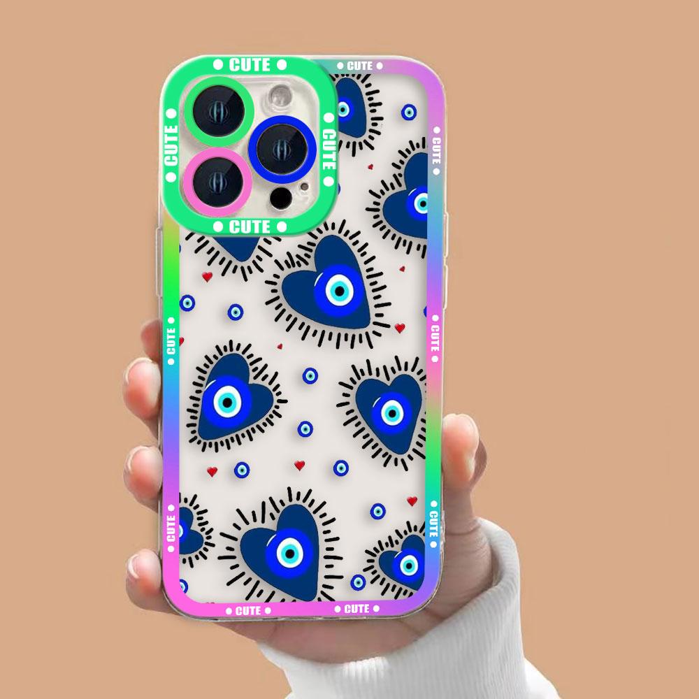 Glücksaugen Blaues Auge Klare Handyhülle Für VIVO S1 V20 V21 V21E V23 V23E V25 V27 V27E V29E V30E V30 V40 V50 V60 Hülle Capa Cover