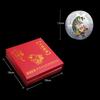 Rabbit Year Commemorative Badge, 1000g, color printed, kilogram badge, Jade Rabbit Offering Auspiciousness, commemorative badge, collectible ornament