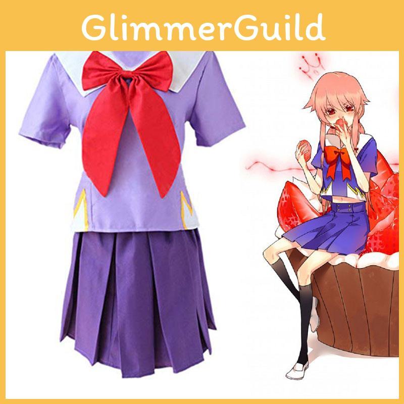 Stylish Future Diary Gasai Yuno Cosplay Costume With Perfect Stitches And Comfort