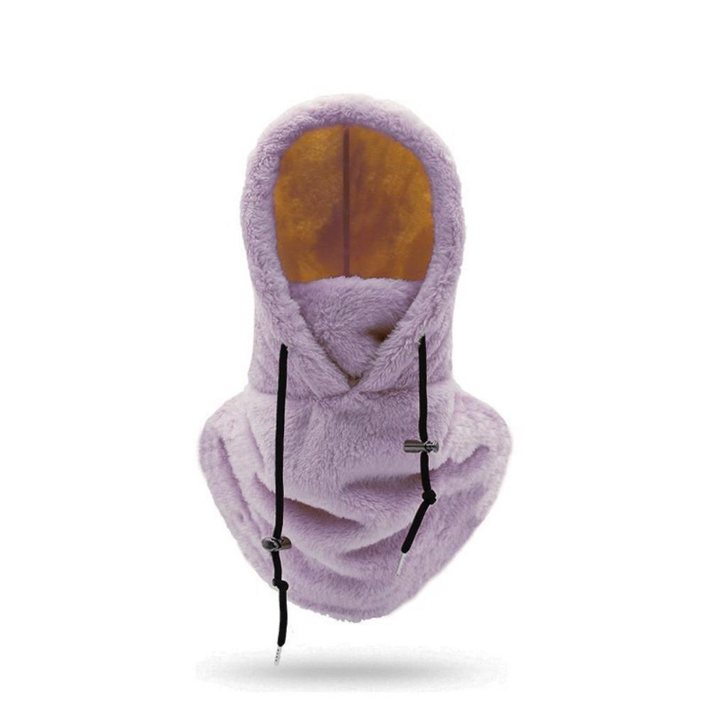 Windproof Plush Sherpa Hood Thickened Ski Mask Hat Fashion Face Cover Cap Outdoor Sports