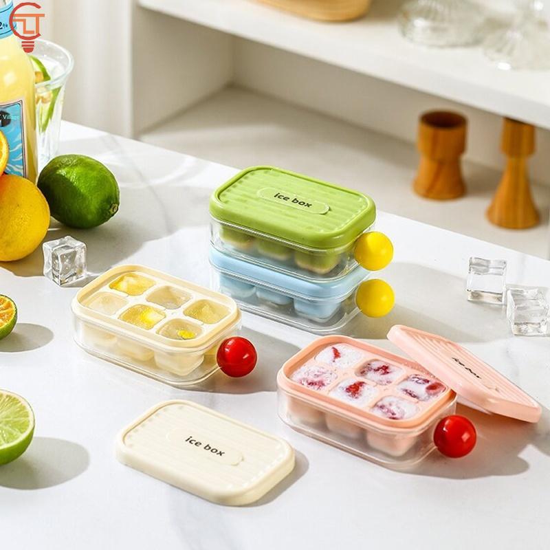 6 Grids Tray with Cover Mini Ice Mold Easy Release for Quick Chilling Drinks Cocktails Parties Bar Use
