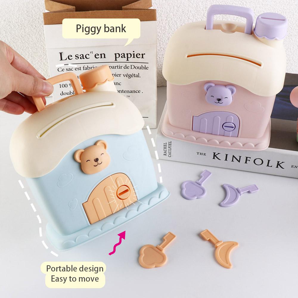 

Кавайний ведмідь ощадний банк освітній портативний скарбничка креативні подарунки синій