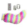 Dynamic Electric Plush Animal Tail For Car Exterior Decor Sound Activated Remote Control USB Charging Furry Tail Ornament