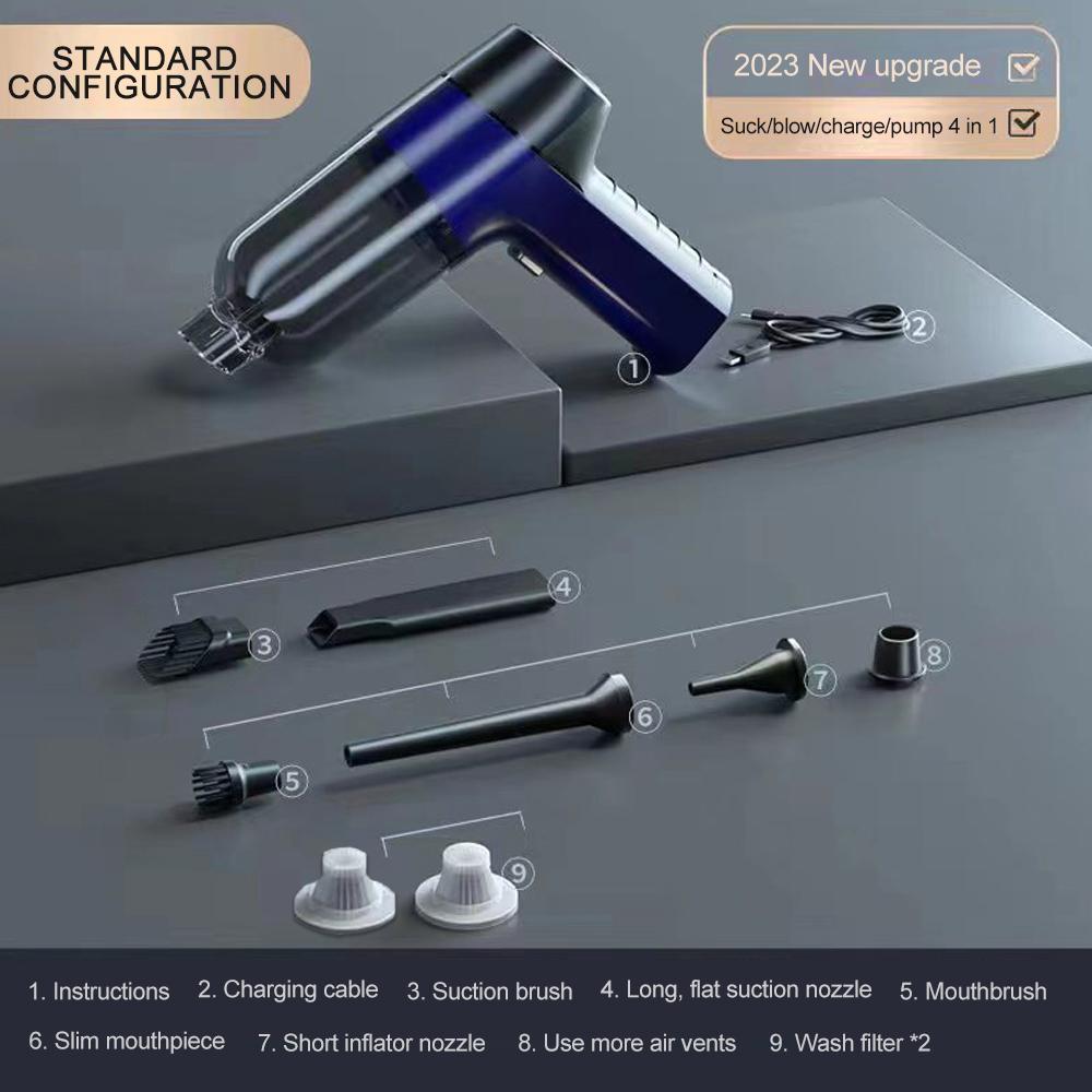 

290000Pa Car Vacuum Cleaner 4 in1 Wireless Vacuum Cleaner Duster Handheld Vacuum Pump For Home Portable Cordless Strong Suction