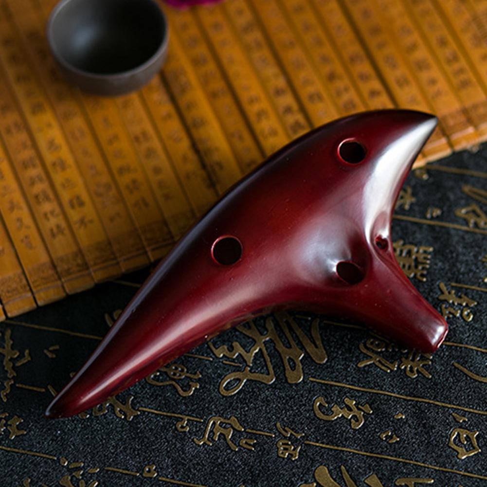 12 Hole Professional Ocarina Stable Intonation Alto C Tone with Protective Bag Instrument for Music Lover Beginner