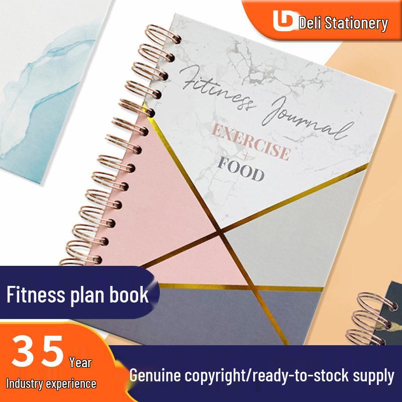 A5 Hardcover Fitness Planner: Cross-Border Sport & Wellness Journal for Daily & Weekly Tracking
