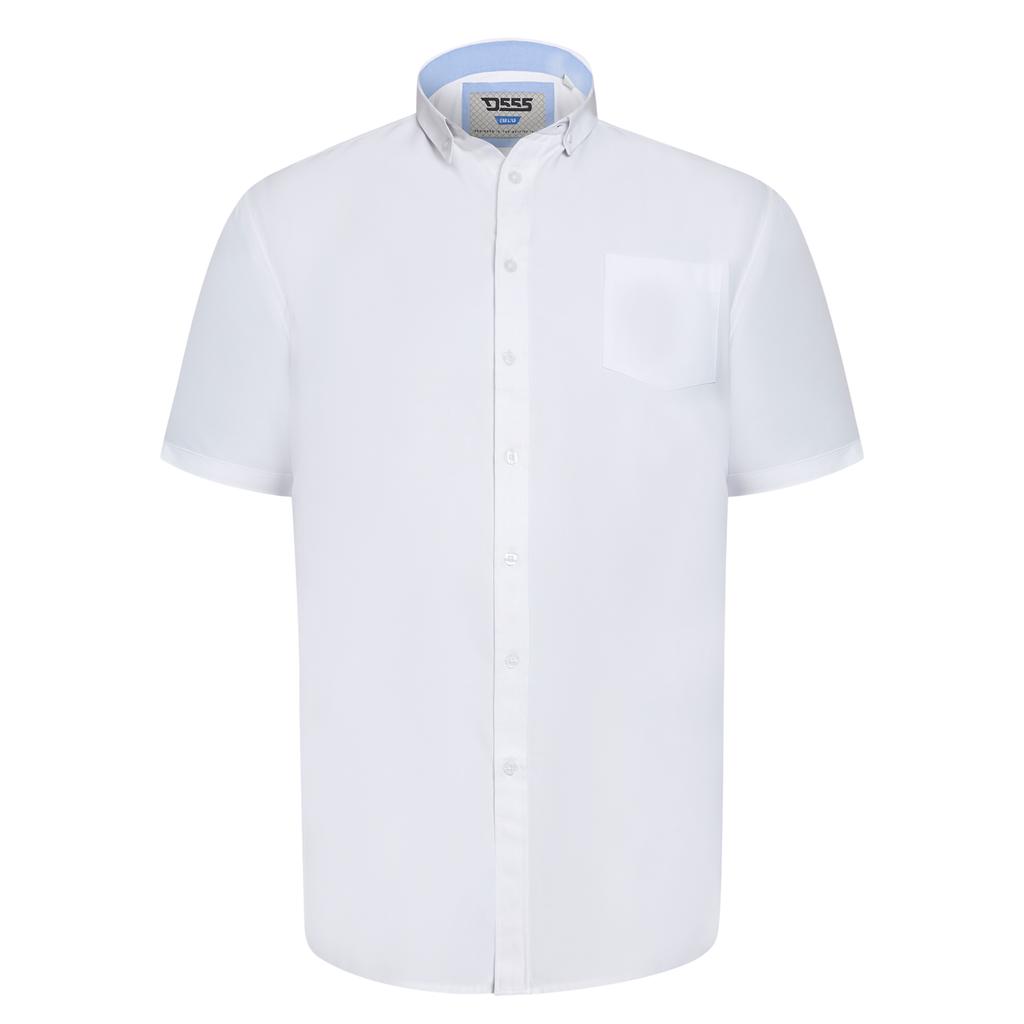 Duke Mens D555 James Oxford Kingsize Short-Sleeved Shirt