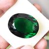 95Ct Big Oval Shape LAB-CREATED Green Emerald   Loose Gemstone