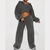 Womens 2025 Long Sleeve Casual Sporty Hoodie Pants Set Streetwear Outfit In Solid Colors