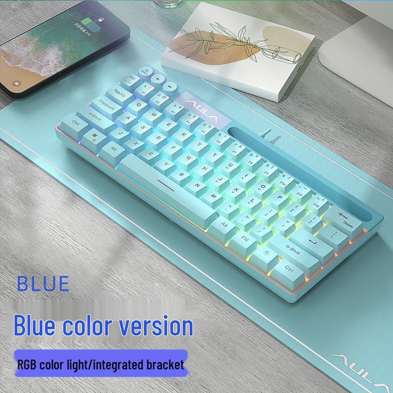 Tarantula F3061 Mini Kabelgebundene Stille Gaming-Tastatur für Laptops und Büros