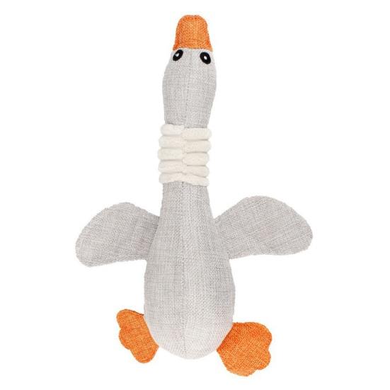 Indestructible Goose Dog Toy for Heavy Chewers Pet Stuffed Wild Goose Chew Toy with Squeaker Supports Healthy Chewing Instincts