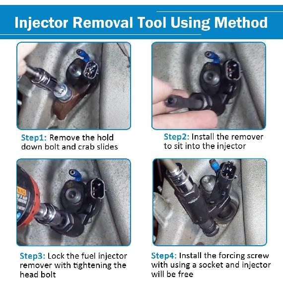 Fuel Injector Socket Set and Injector Removal Tool (3418) Fit for Ford Powerstroke Diesel 6.7L 2011-2018 F-250 F-350 F-450 F-550