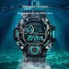 Tactical Multifunction Sports Watch: Waterproof, Drop-Proof, Luminous Display, with Alarm.