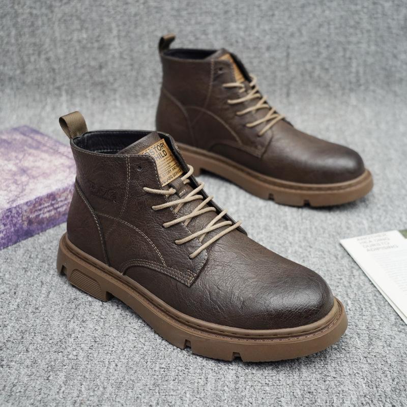 2025 Autumn and Winter New Martin Boots Men's High-top British Trendy Boots Medium-top Men's Boots Outdoor Tooling Boots