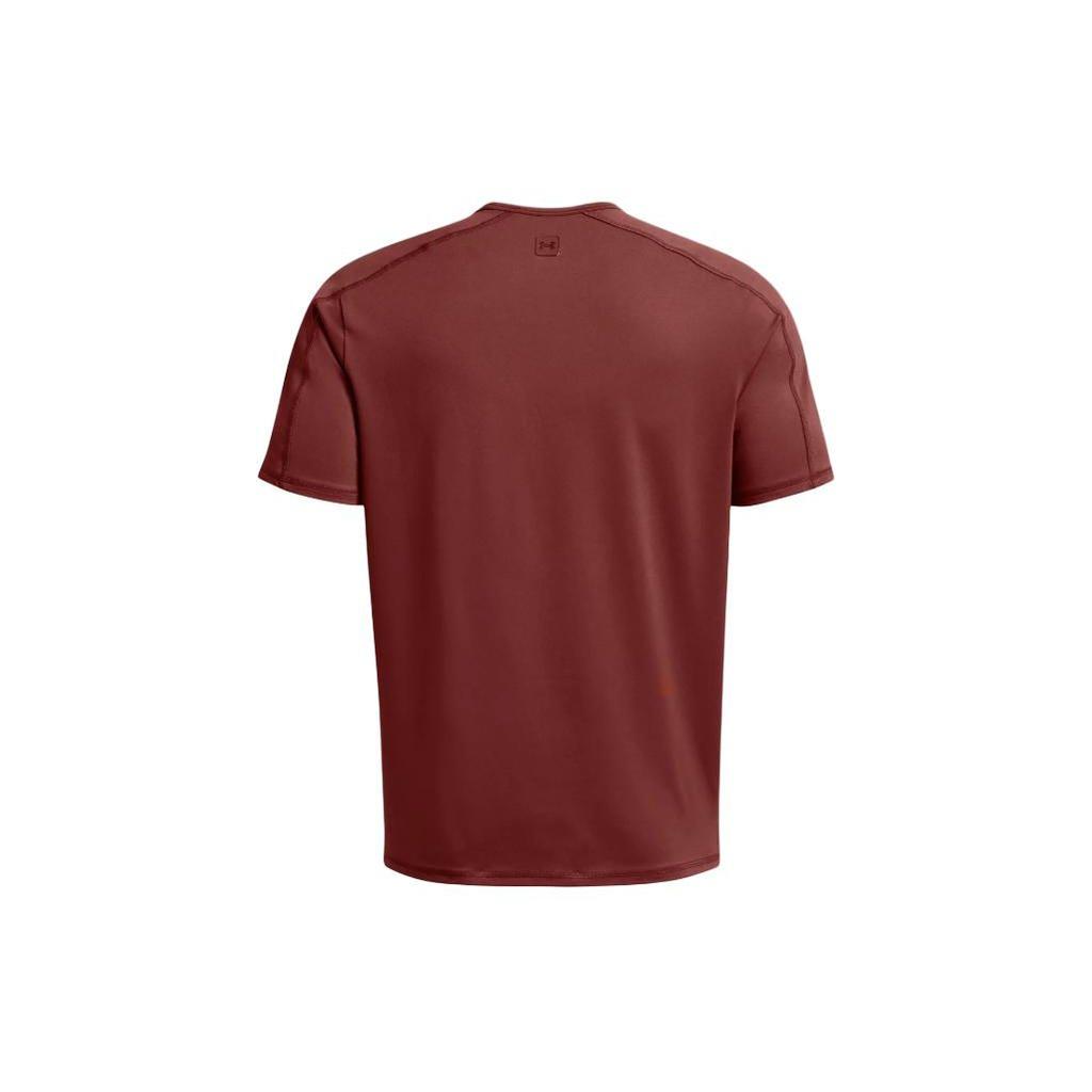 Under Armour Solid Color Casual Slim Fit Short Sleeve T-Shirt Men Tops Dark-Burgundy 1379670-688