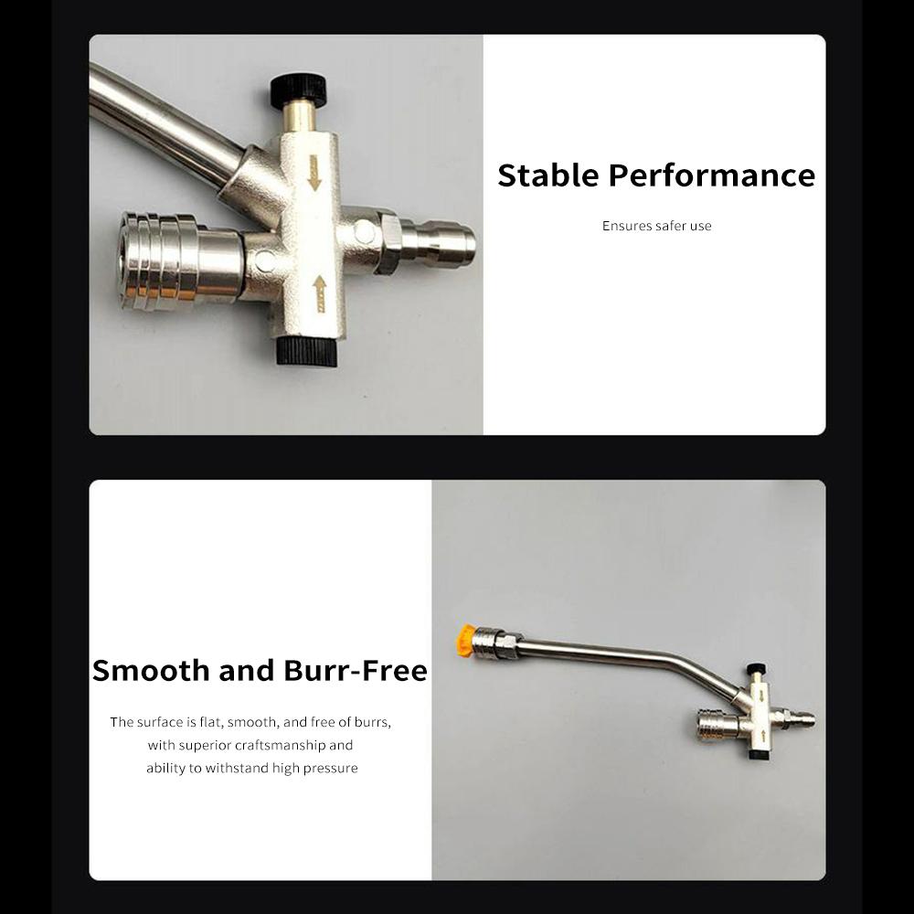Foam Cannon Dual-Connector Accessory, Pressure Washer Double Tip Attachment with 5 Pressure Washer
