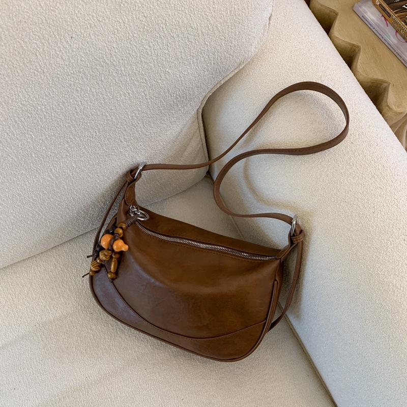 Niche Casual Fashion Dumpling Bag Women's Autumn New Retro High-value Texture Single Shoulder Oblique Span Bag
