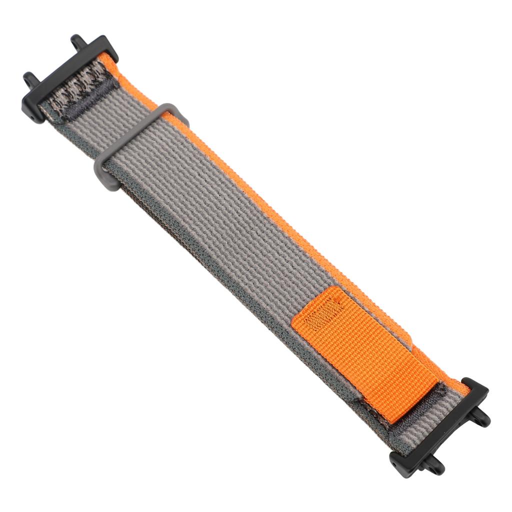 Nylon Band for T Rex 3 Hook and Loop Adjustable Sporty Style Replacement Smartwatch Wristband Loop Strap Orange Gray