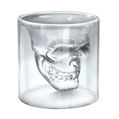Bicchiere da caffè teschio a doppia parete 25/75/150/250ml Vino Cocktail Tazza Resistente al Calore
