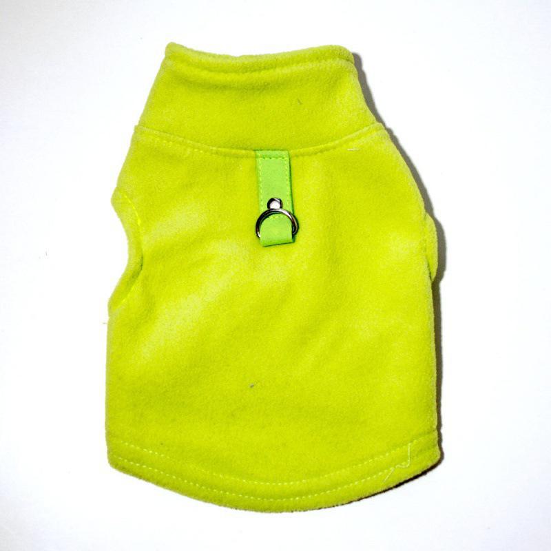 Large Dog Autumn/Winter Fleece Coat with Traction Buckle and Stand Collar