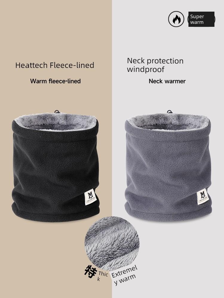 Scarf Men's Winter Fleece-lined Bandana Cycling Heattech Neck Protection Windproof Helmet Liner Cap Women's Cold-Proof Scarves Headscarf
