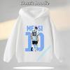 Messi Children's Hooded Sweatshirt Boys' Sport Shirt Casual Jacket Football Star Cartoon Print Autumn/Winter Long-Sleeve Coat