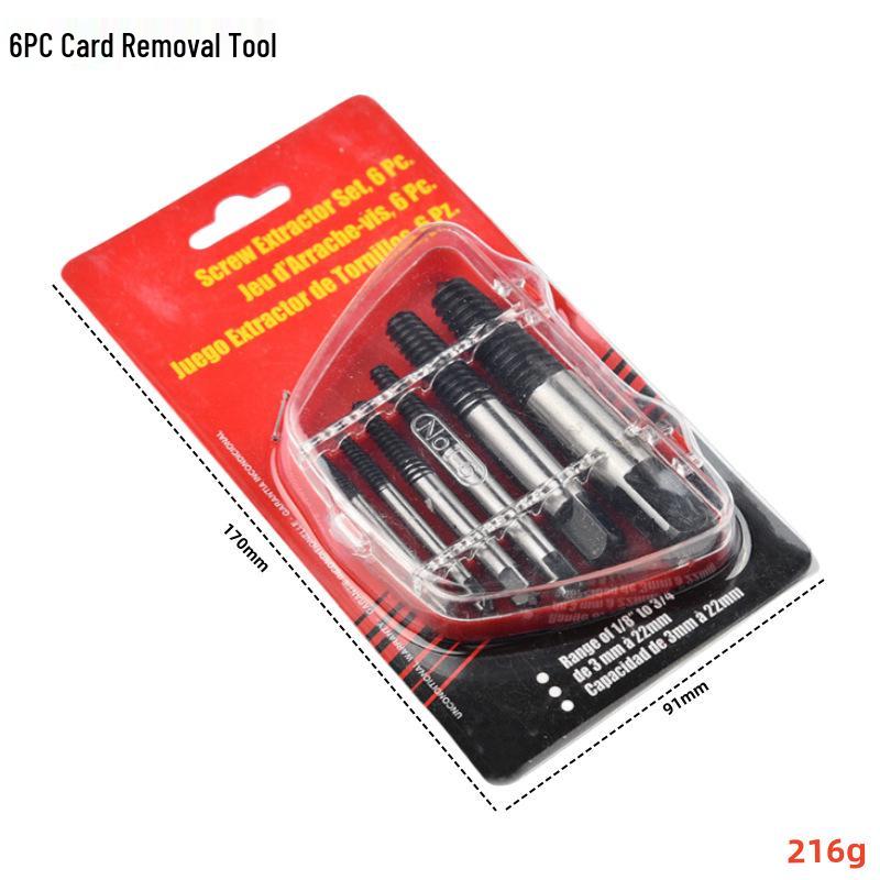 4-Point & 6-Point Triangle Valve Water Pipe Screw Extractor Set (5/6/8 Pcs) for Broken Thread Removal