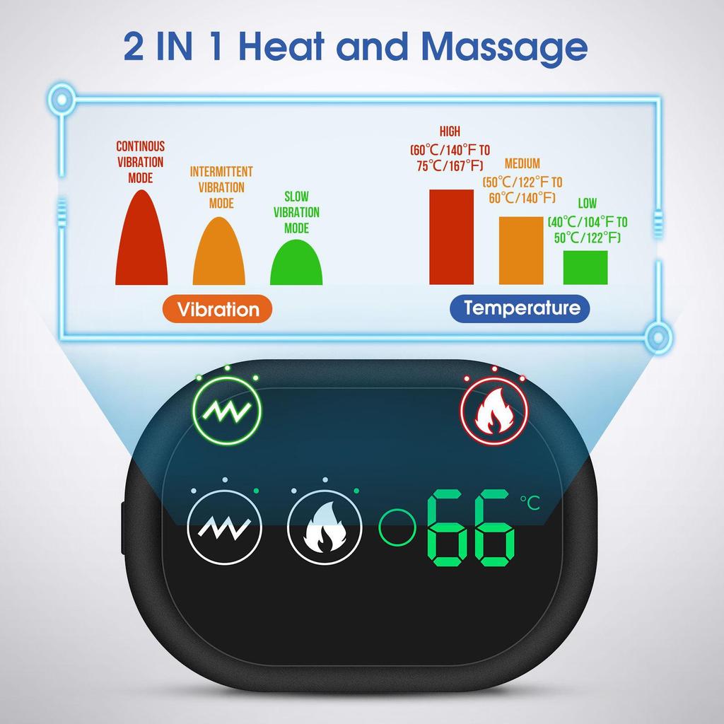 Heating Massage Shoulder Pad with Touchscreen Controller